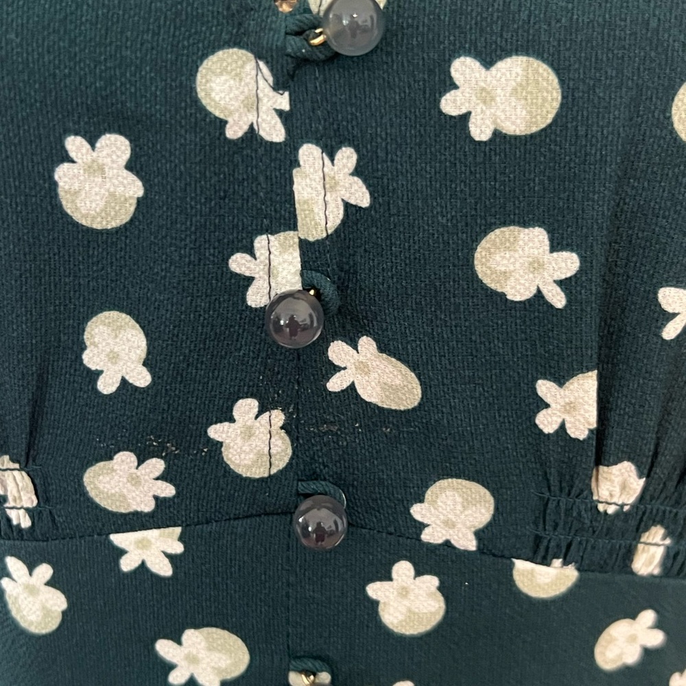 Kate Spade Green Puff Sleeve Mini Dress - Picture 5 of 6